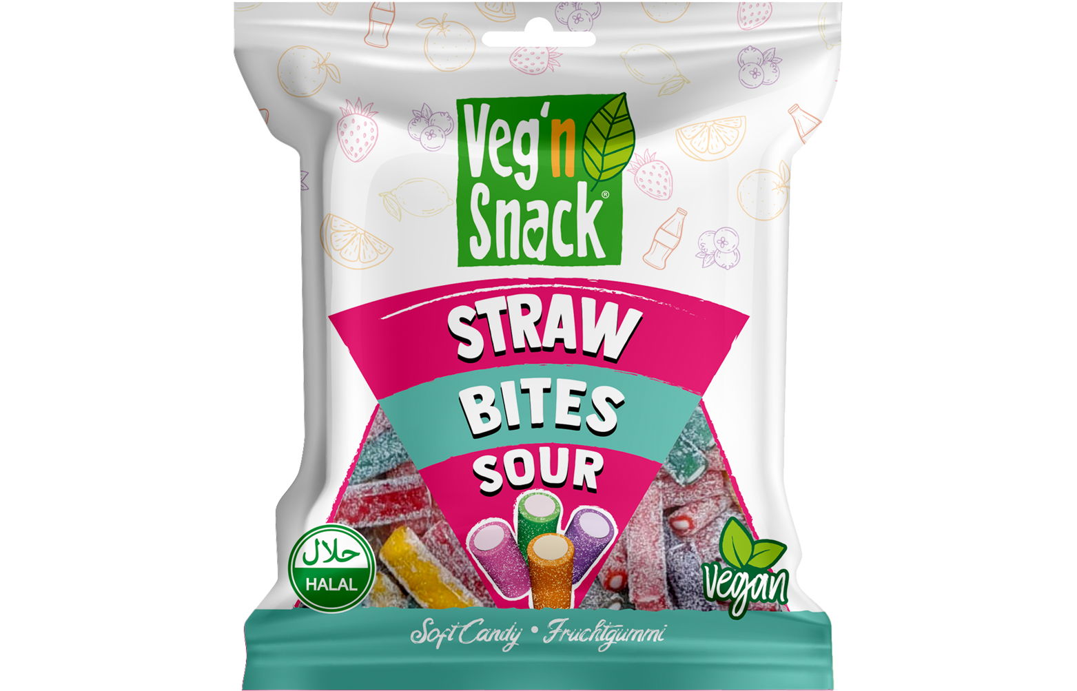 Veg'n Snack Straw Bites 80G