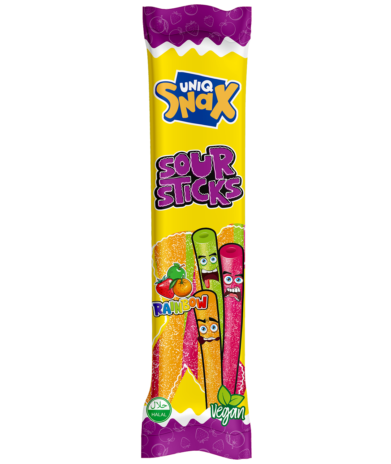 Uniq Snax Rainbow Sour Sticks 18-30g