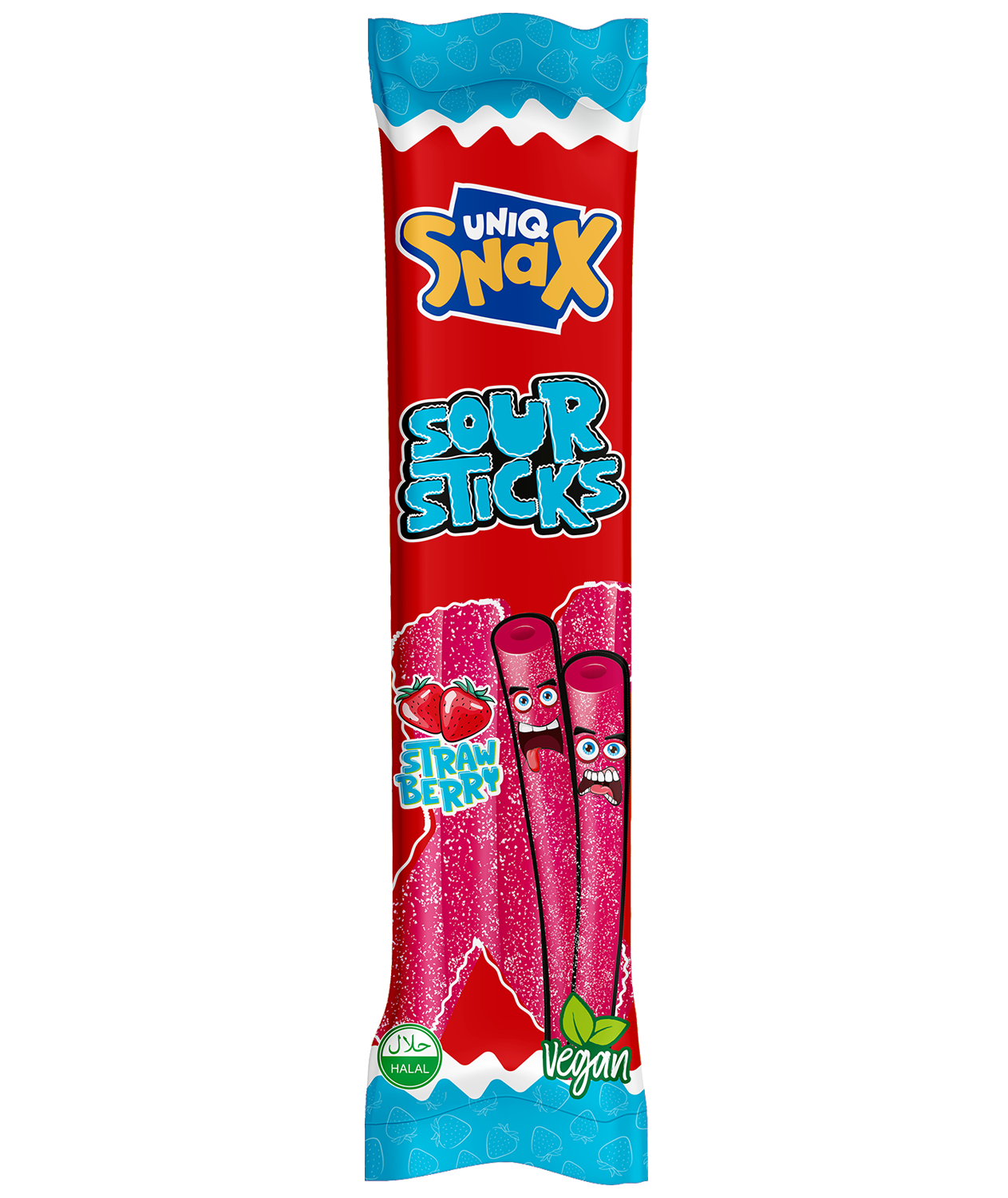 Uniq Snax Strawberry Sour Sticks 18-30g